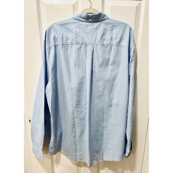 Tommy Hilfiger Vintage 90s Y2K Large Pocket Logo Button up Mens XXL NWT Blue - Picture 7 of 13